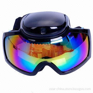 Wide Angle 720P DV Camera Skiing Glasses, Supports TF/Mini SD Card (Max 32GB)